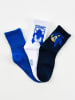 Sonic 3er-Set: Socken "Sonic Modern" in Weiß/ Blau/ Dunkelblau
