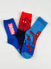 Spiderman Skarpety (3 pary) "Spider-Man" w kolorze niebiesko-czerwono-czarnym