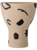 Bloomingville Vase "Nans" in Beige/ Schwarz - (H)27 x Ø 23 cm