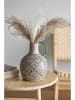 Bloomingville Vaas "Nadya" crème/blauw - (H)27 x Ø 20 cm