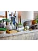 Bloomingville Vaas "Nadya" crème/blauw - (H)27 x Ø 20 cm