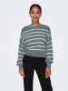 ONLY Pullover in Blau/ Weiß