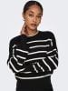 ONLY Pullover in Schwarz/ Weiß