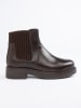 JOLANA & FENENA Leder-Chelsea-Boots in Braun
