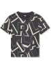 Karl Lagerfeld Kids Koszulka w kolorze antracytowo-kremowym