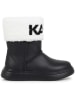 Karl Lagerfeld Kids Leder-Boots in Schwarz