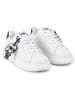 Karl Lagerfeld Kids Leren sneakers wit/zwart