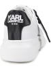 Karl Lagerfeld Kids Leren sneakers wit/zwart