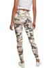 Urban Classics Legginsy sportowe w kolorze beżowo-oliwkowym