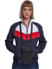 Urban Classics Windbreaker in Dunkelblau/ Weiß/ Rot