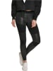 Urban Classics Kunstleder-Leggings in Schwarz