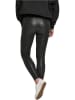 Urban Classics Kunstleder-Leggings in Schwarz