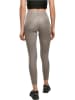 Urban Classics Kunstleder-Leggings in Beige