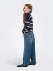 KIDS ONLY Pullover "Franca" in Dunkelblau/ Weiß