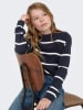 KIDS ONLY Pullover "Franca" in Dunkelblau/ Weiß