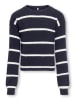 KIDS ONLY Pullover "Franca" in Dunkelblau/ Weiß