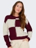 JDY Trui bordeaux/wit