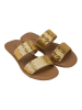 Grendha Pantoletten "Buriti Icone" in Hellbraun/ Gold