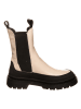 Gant Leder-Chelsea-Boots in Beige/ Schwarz