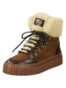 Gant Leren winterboots "Snowmont" lichtbruin/crème