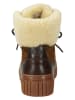 Gant Leren winterboots "Snowmont" lichtbruin/crème
