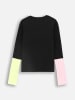 Coccodrillo Longsleeve in Schwarz/ Rosa/ Gelb