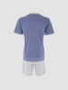COTONELLA Pyjama in Blau/Grau