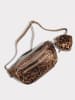 Abaco Leren borstbuidel "Tena" lichtbruin/zwart - (B)31 x (H)14 x (D)4,5 cm