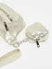 Abaco Leren borstbuidel "Tena" zilverkleurig - (B)31 x (H)14 x (D)4,5 cm