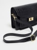 Abaco Leder-Umhängetasche "Amber" in Schwarz - (B)23 x (H)15 x (T)6 cm