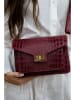Abaco Leder-Umhängetasche "Amber" in Bordeaux - (B)23 x (H)15 x (T)6 cm