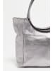 Abaco Leder-Shopper "Julia" in Silber - (B)41 x (H)30 x (T)12 cm