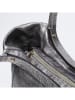Abaco Leder-Shopper "Julia" in Silber - (B)41 x (H)30 x (T)12 cm
