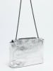 Abaco Leder-Umhängetasche "Maku" in Silber - (B)27 x (H)20 x (T)6,5 cm