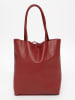 Abaco Skórzany shopper bag "Tesa" w kolorze bordowym - 40 x 37 x 13 cm