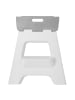 Vigar Tritt-Hocker in Weiß/ Grau - (H)40 cm