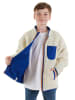 Denokids Fleecejacke in Creme/ Blau