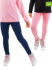 Denokids Legginsy (2 pary) w kolorze czarnym i jasnoróżowym