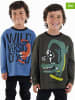 Denokids 2-delige set: longsleeves antraciet/blauw