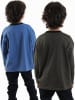 Denokids 2-delige set: longsleeves antraciet/blauw