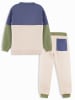 Denokids 2-delige outfit paars/beige/groen