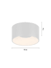 Just Light LED-Deckenleuchte in Weiß - (H)8 x  Ø 16 cm