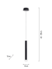 Just Light LED-Hängeleuchte in Schwarz - (L)120 x (B)15 cm