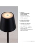 Just Light Lampa stojąca LED w kolorze czarnym - wys. 125 cm