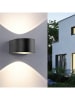 Paul Neuhaus Lampa ścienna LED w kolorze czarnym - wys. 6,8 x  Ø 11 cm