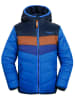 Peek U All-season doorgestikte jas "Baz" blauw/lichtbruin