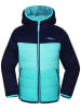 Peek U All-season doorgestikte jas "Prim" turquoise/donkerblauw