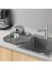metaltex Afdruipmat "Gravity-Duo" grijs - (B)40 x (D)33 cm