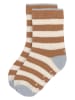 Lässig 2er-Ser: ABS-Socken in Hellblau/ Beige/ Hellbraun