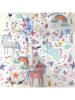 MILANO AMOUR Szal w kolorze jasnozielono-granatowym - 140 x 80 cm